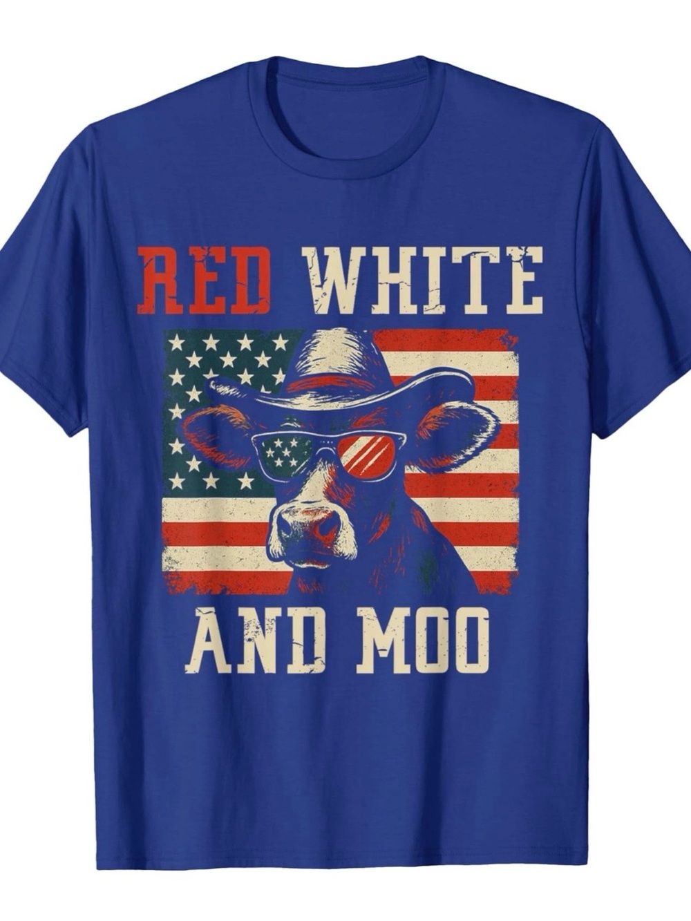 Men’s red white & moo T-shirt